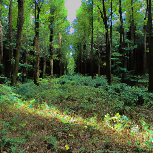 Bild av början av skogen