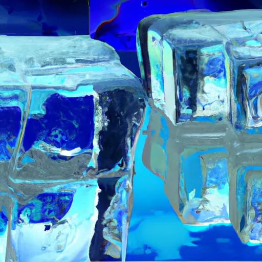 Bild av avsöndra isblock