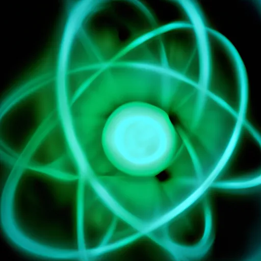 Bild av del av atomkärna