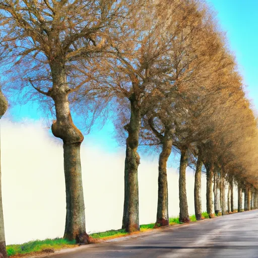 Bild av gata med planterade träd