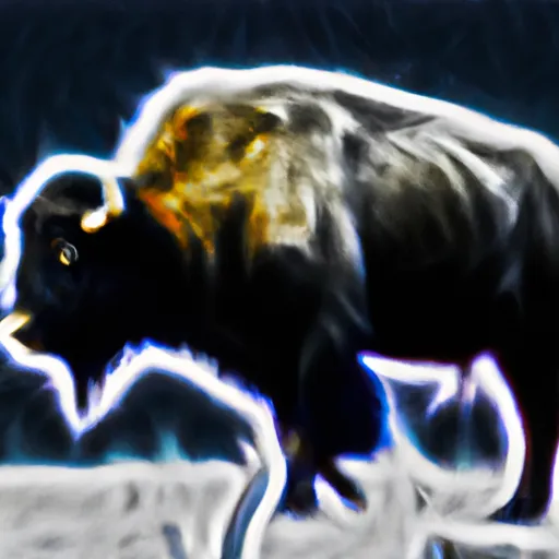 Bild av bisonoxe