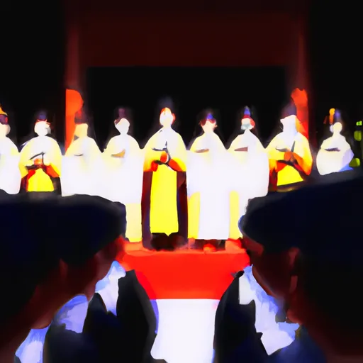 Bild av förrätta högtidlig ceremoni