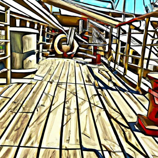 Bild av fartygsdäck