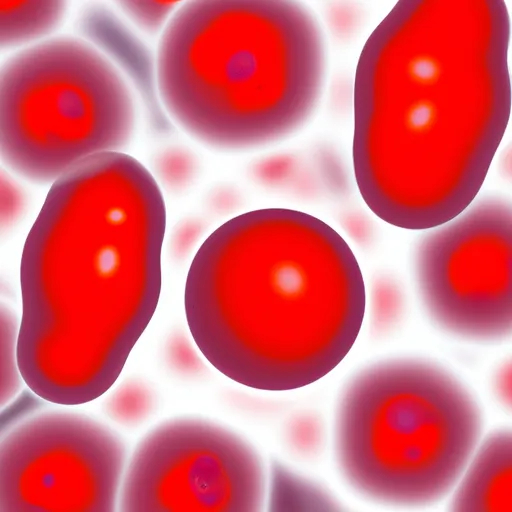 Bild av brist på röda blodkroppar