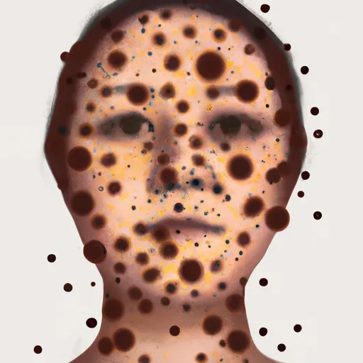Bild av bruna prickar i ansiktet