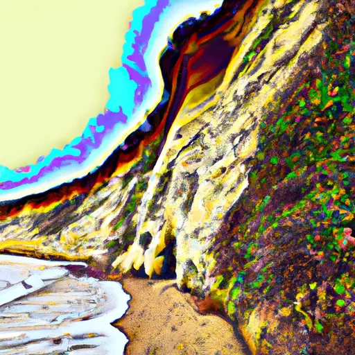 Bild av brant strand