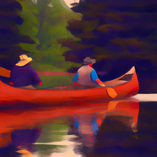 Bild av färdas i kanot