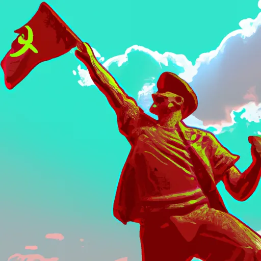 Bild av anhängare av kommunismen