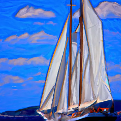 Bild av enmastad segelbåt