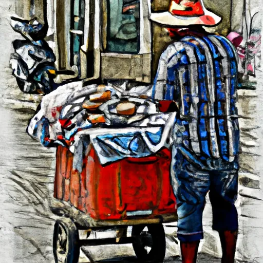 Bild av gatuförsäljare