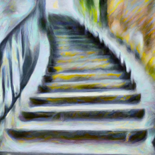 Bild av brant trappa