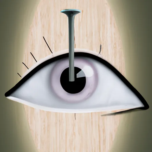 Bild av en nagel i ögat