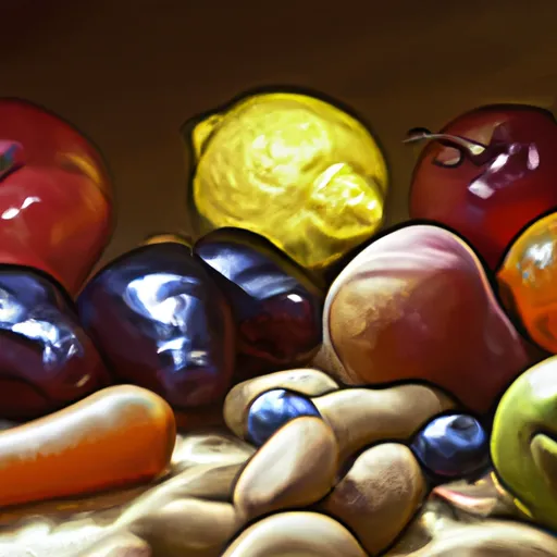 Bild av frukt och konfekt