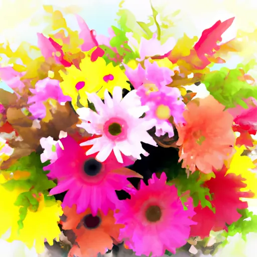 Bild av blomsterbukett