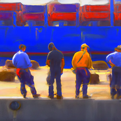 Bild av hamnarbetare