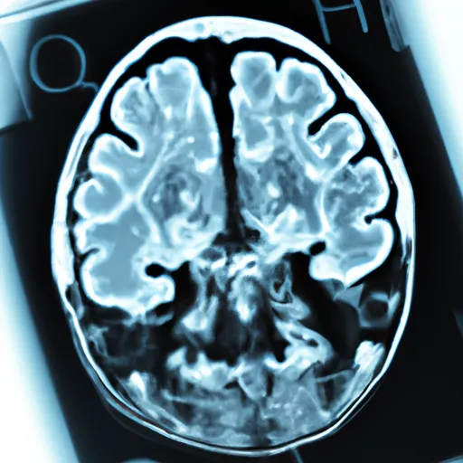 Bild av hjärnundersökning med röntgen