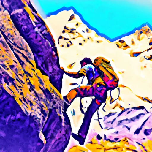Bild av bergbestigare, bergbestigning