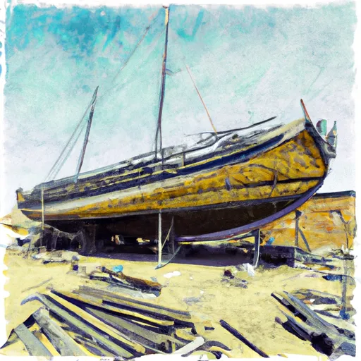 Bild av båtbyggplats