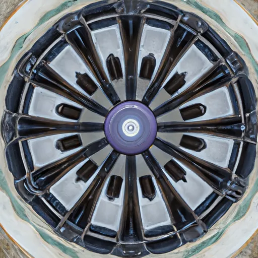 Bild av centrum på ett hjul