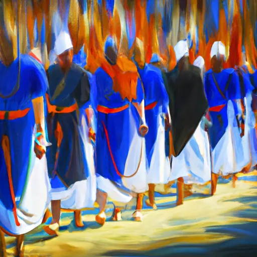 Bild av gå i procession