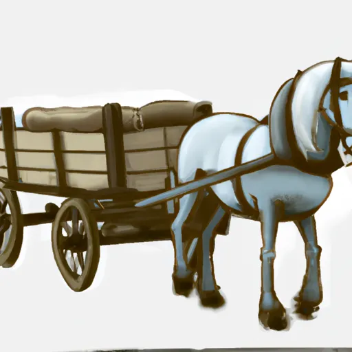 Bild av dragdjur med vagn
