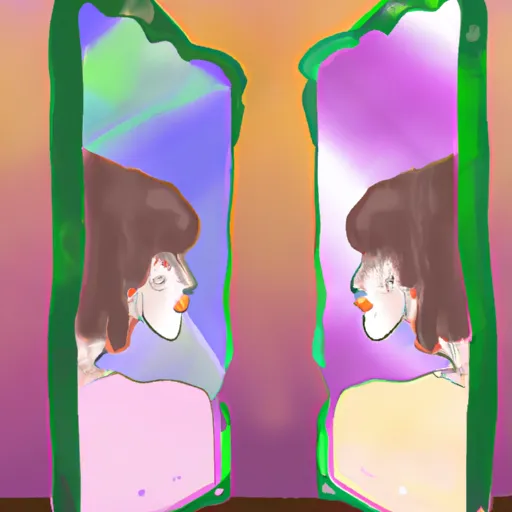 Bild av betrakta sig i spegeln