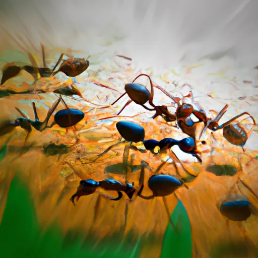 Bild av gå myror i