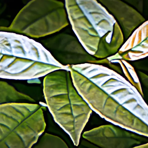 Bild av blad från tebusken
