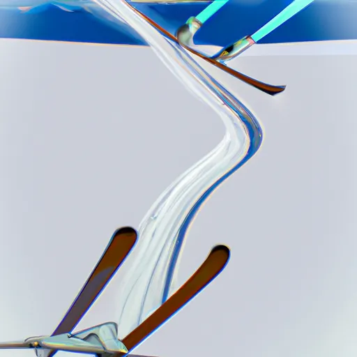 Bild av helomvändning på skidor