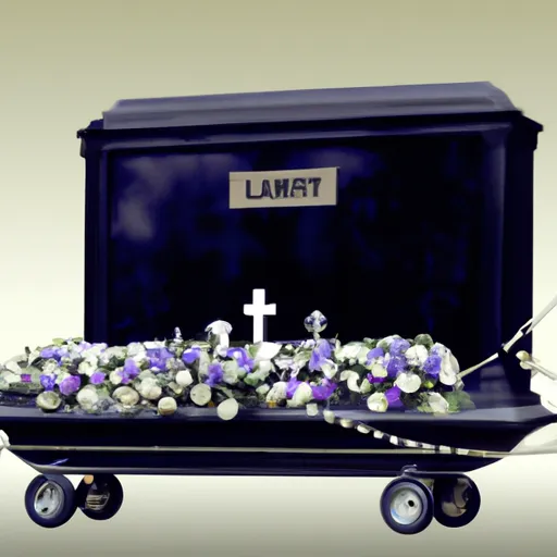 Bild av begravningståg