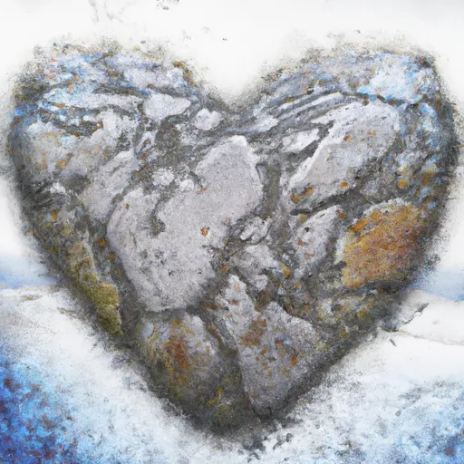 Bild av hjärta av sten